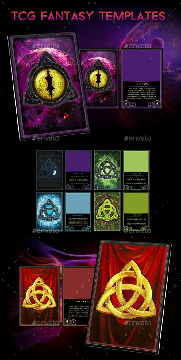Fantasy Tcg Ccg Cards HD Templates User Interfaces Game Assets