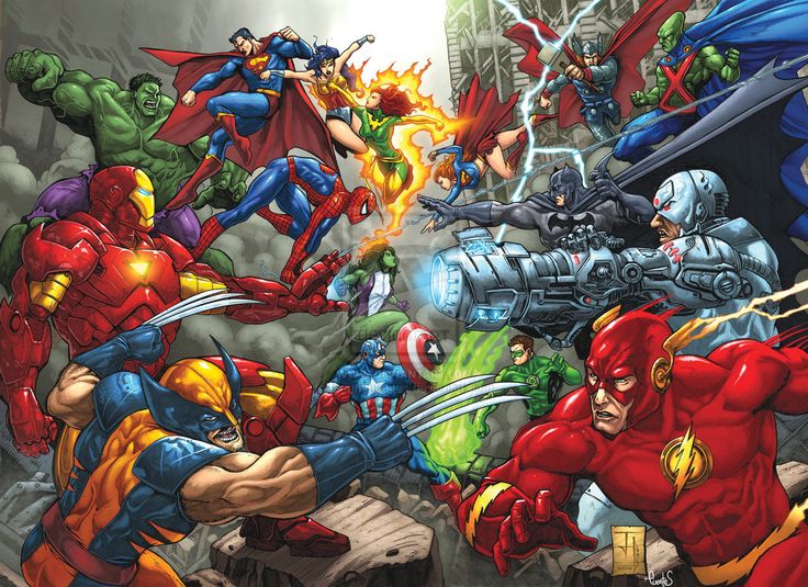 Marvel Vs DC Wallpaper Marvel Vs DC commission by bennyfuentes on