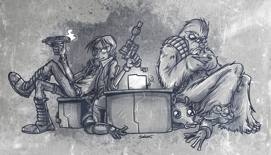 Han Solo And Chewbacca By Petipoa