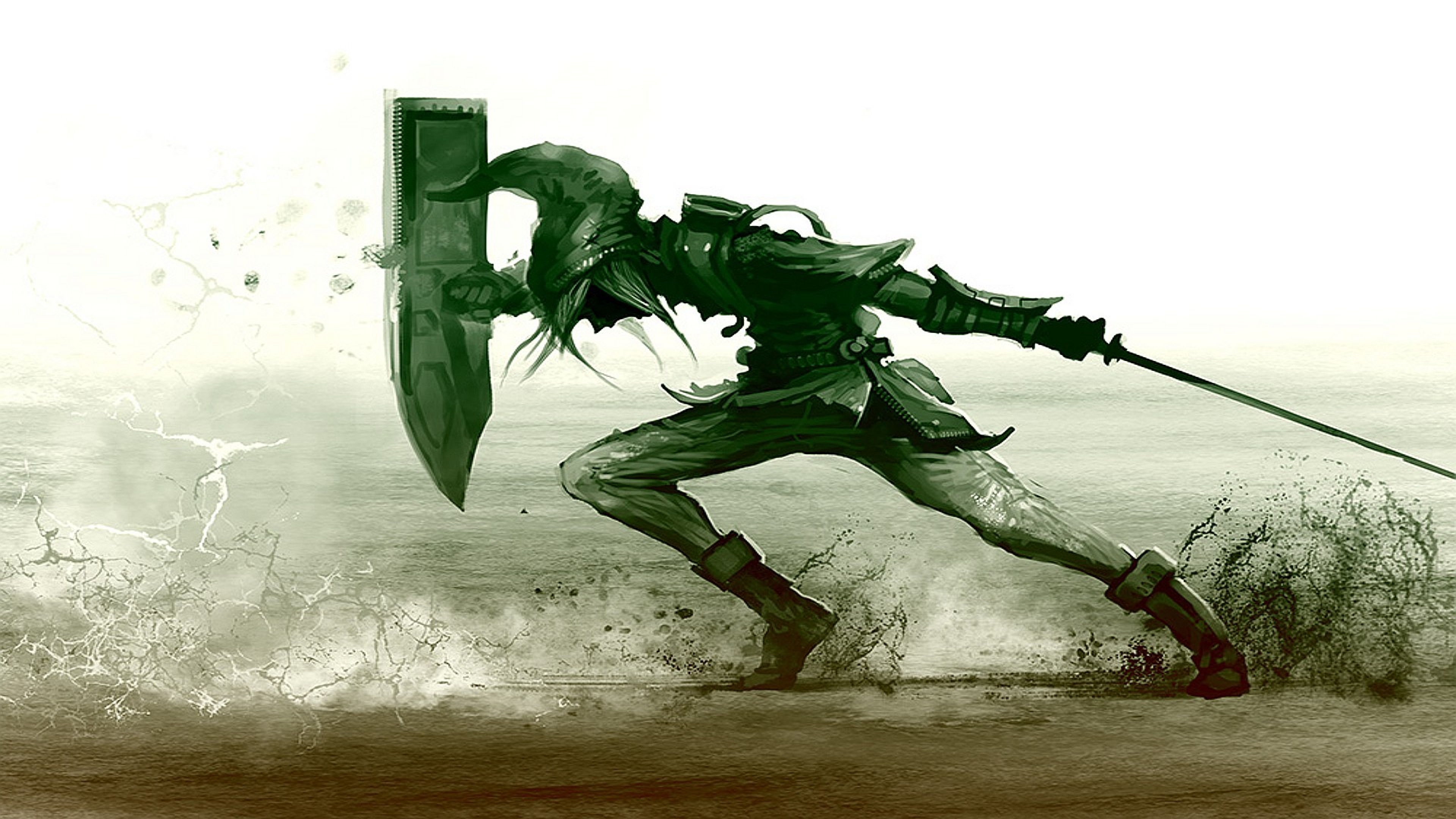 Wallpaper The Legend Of Zelda Shield Sword Sand Link 4k