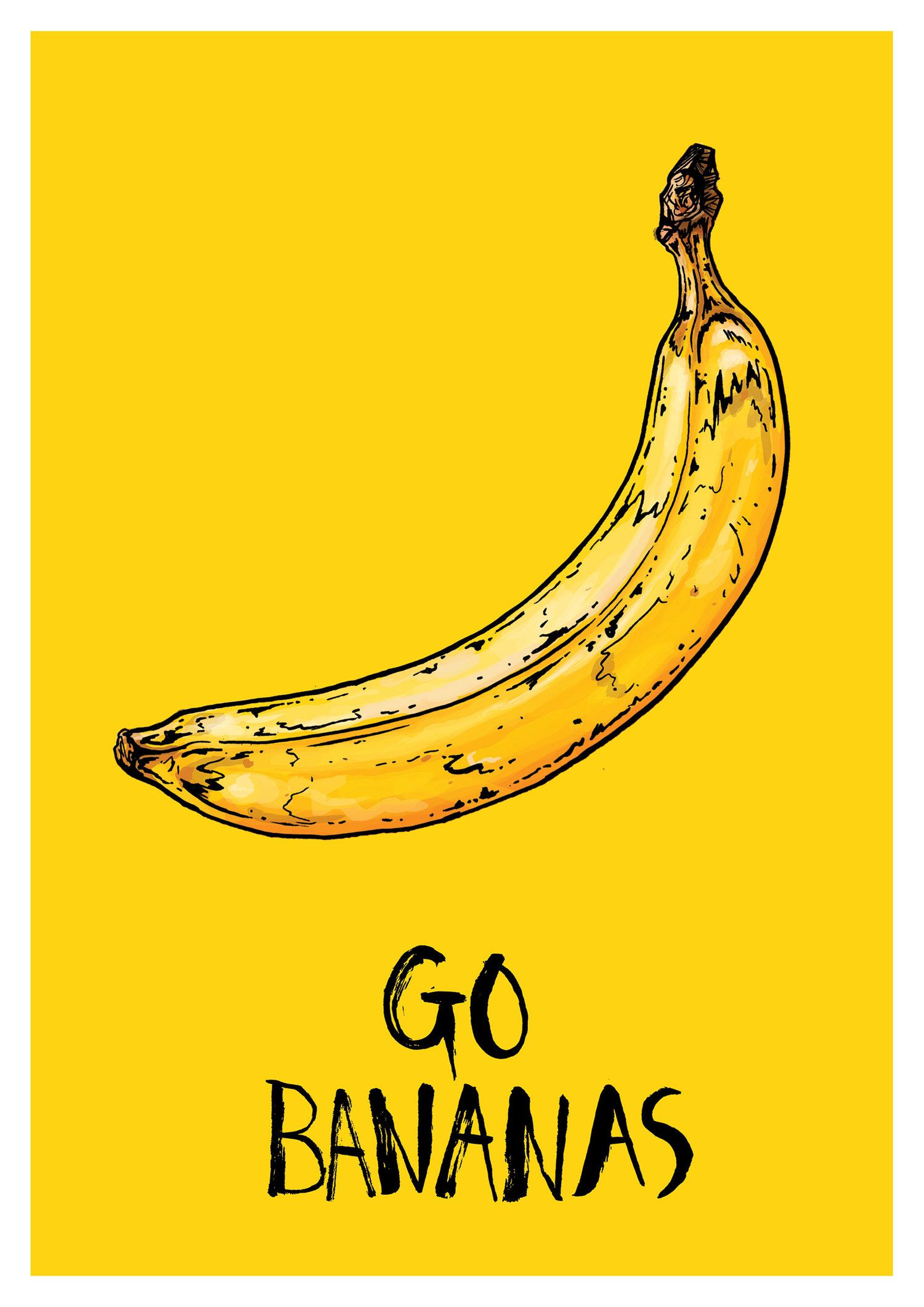 Go Bananas Nanerpuss Banana Art Fruit