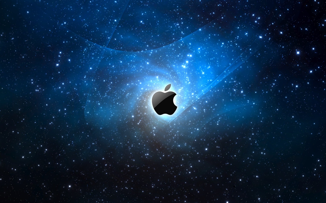 1280x800 Space Apple logo desktop PC and Mac wallpaper