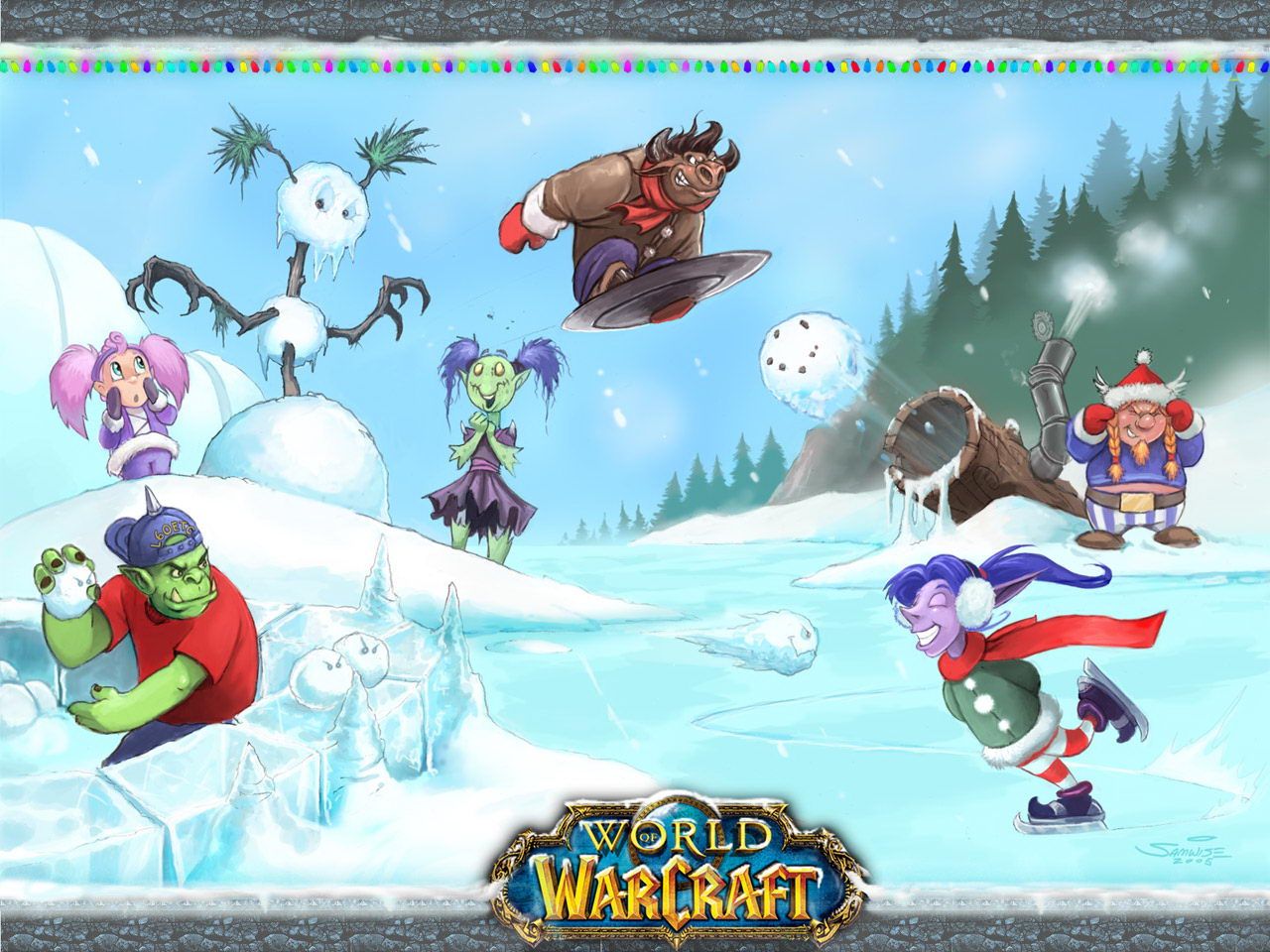 World of Warcraft Christmas Desktop Wallpaper if you like that
