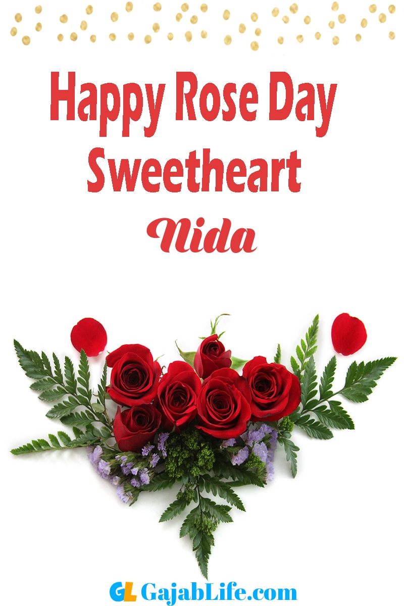 Nida Happy Rose Day Image Wishes Messages Status Cards