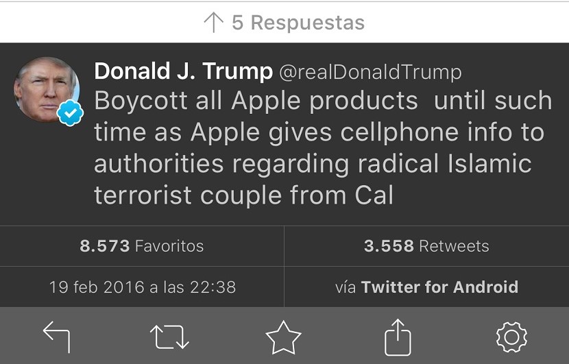 Donald Trump Solicita A Los Usuarios Un Boicot Apple