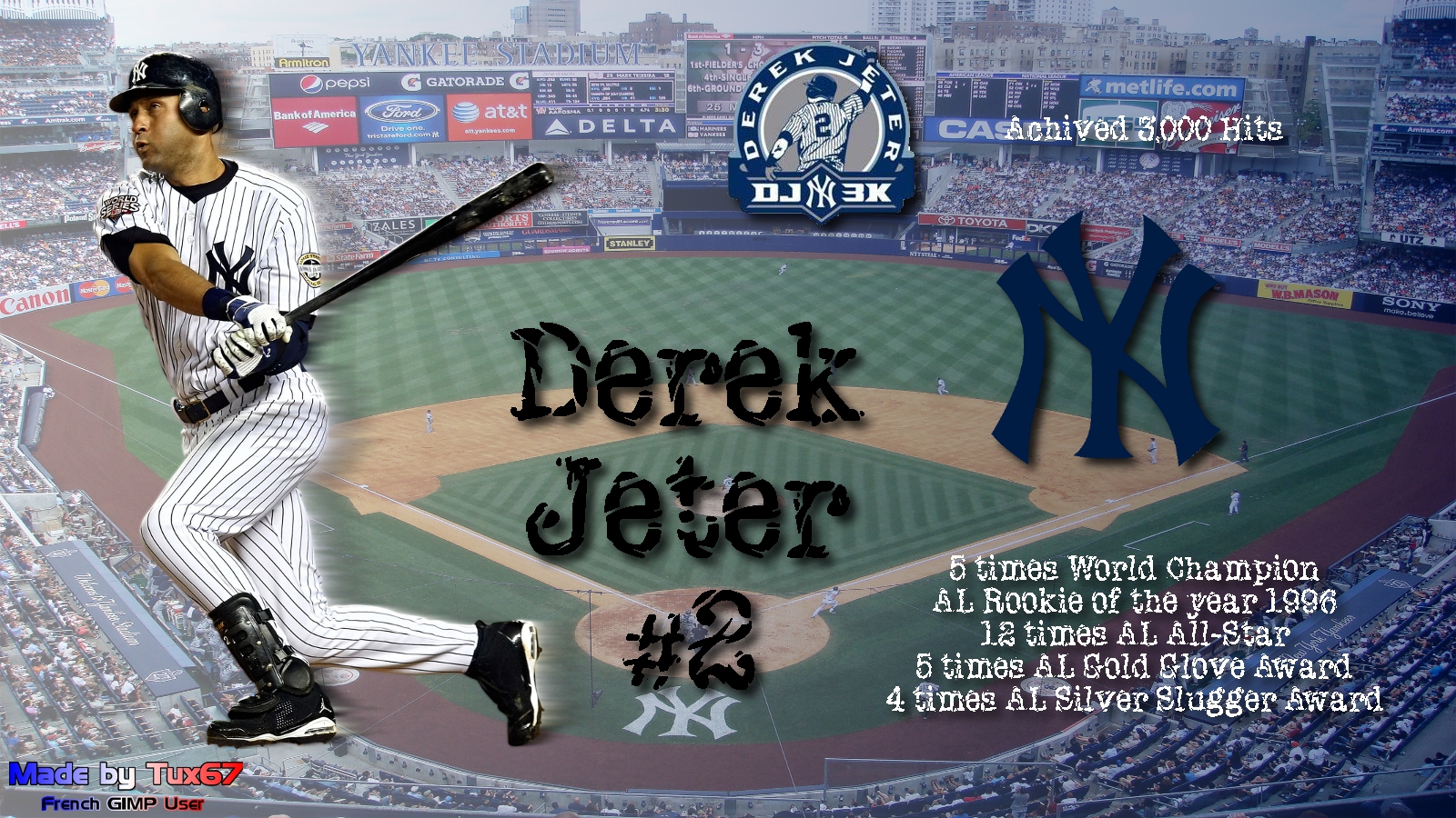 Derek Jeter 3k Hits My Sports Wallpaper