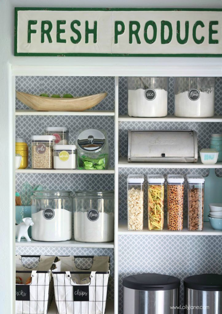 Easy Pantry Faux Wallpaper Makeover Diy Panty