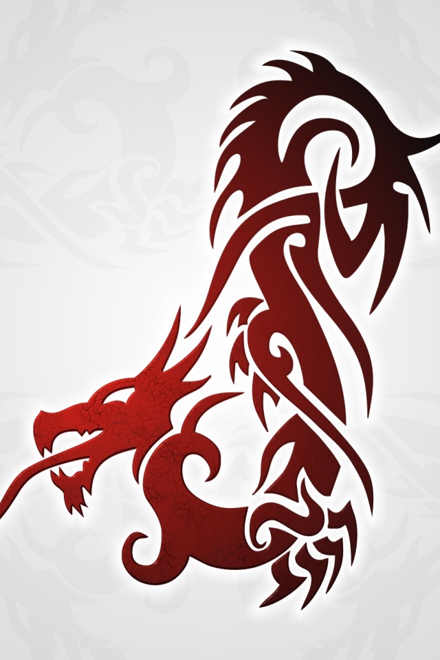 Dragon Tribal Design iPhone Wallpaper