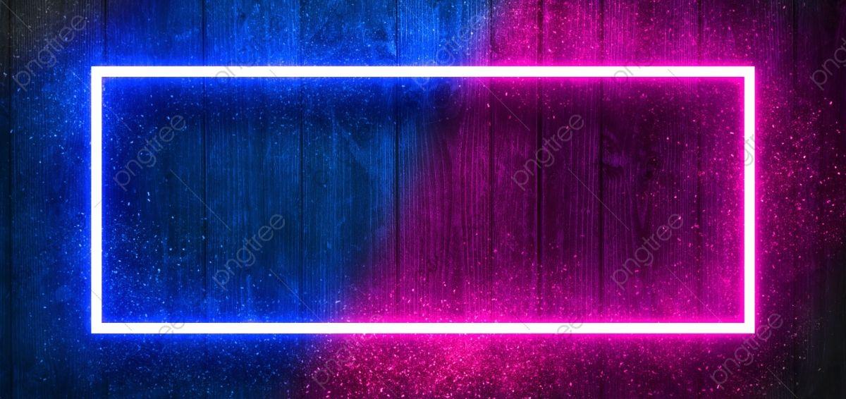 Abstract Futuristic Dual Color Blue Pink Neon Banner Background