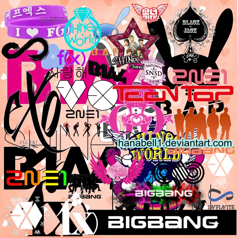 kpop logo collage