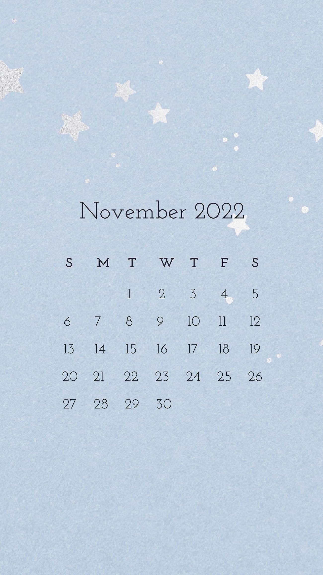 Vector Of Cute November Calendar Template