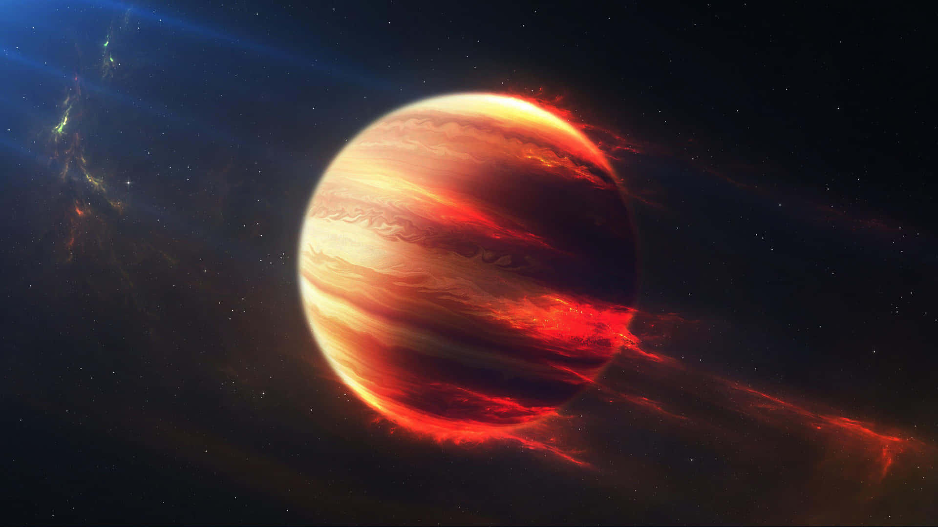 Outer Space Red 4k Wallpaper