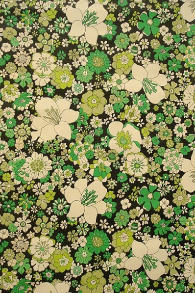 Vintage Flowers Green Android Wallpaper