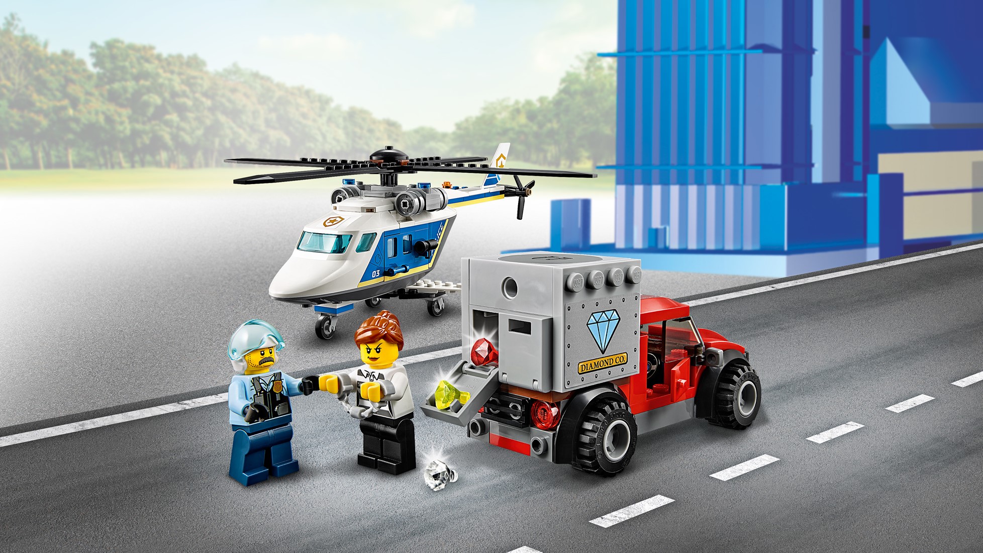 Lego City Police Helicopter Chase