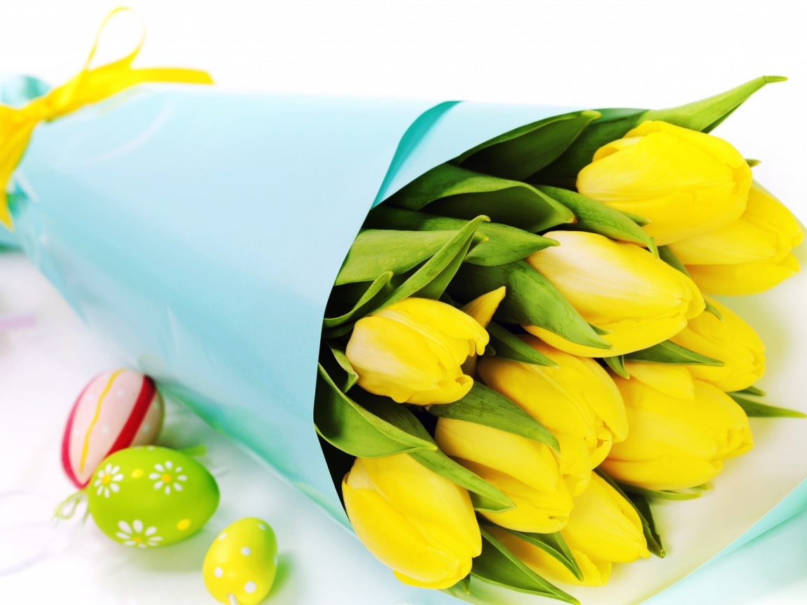 Url Wallpapertock Yellow Tulips And Easter Eggs Car Pictures