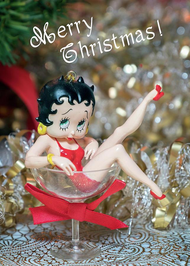 Betty Boop Merry Christmas Card Photograph By Denise Fine