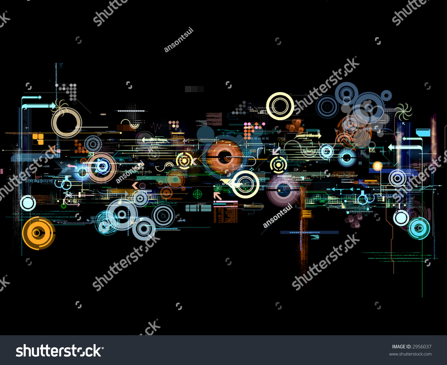 Abstract Graphic Montage Design Wallpaper Background Stock
