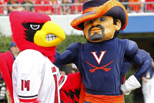 Image Va Usa The Louisville Cardinals Mascot And Virginia Cavaliers Pc
