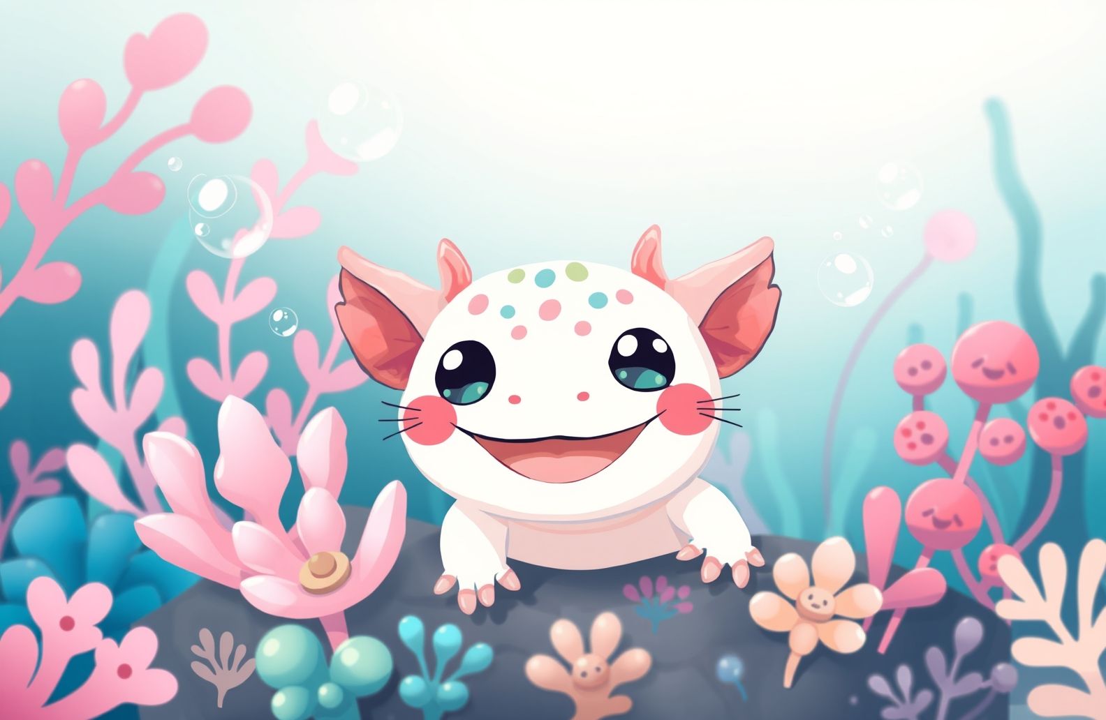 Kawaii Axolotl Wallpaper