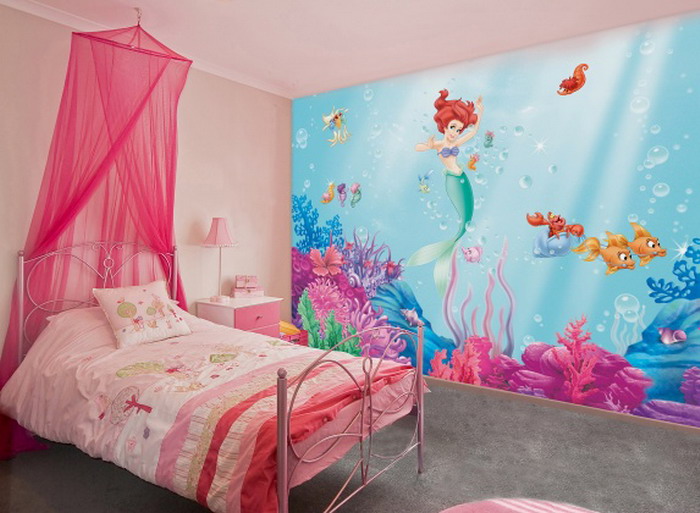 Little Mermaid Wall Mural Wallpaper Ideas