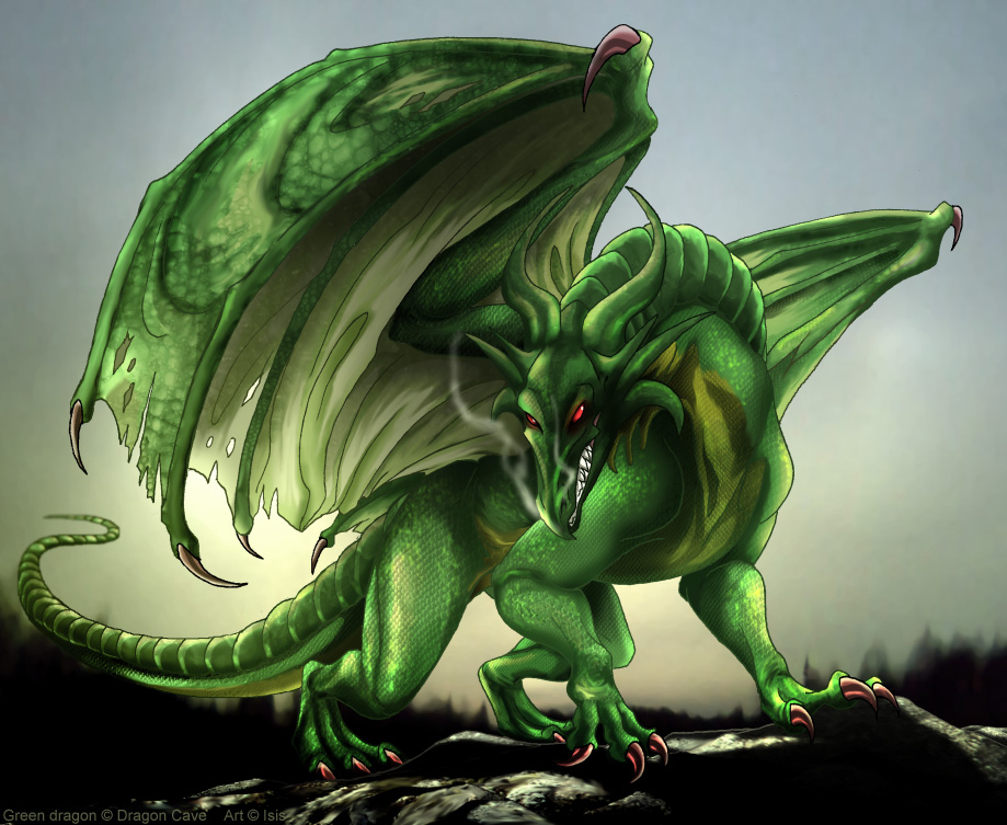 Green Dragon By Isismasshiro