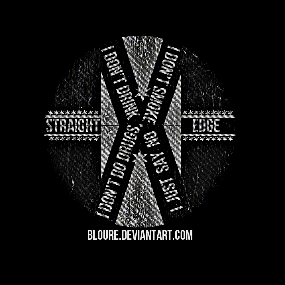 Straight Edge Poster By Bloure