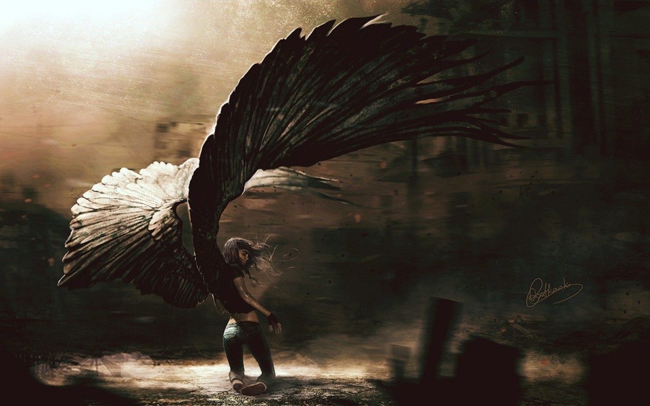Fallen Angel Background Wallpaper On This