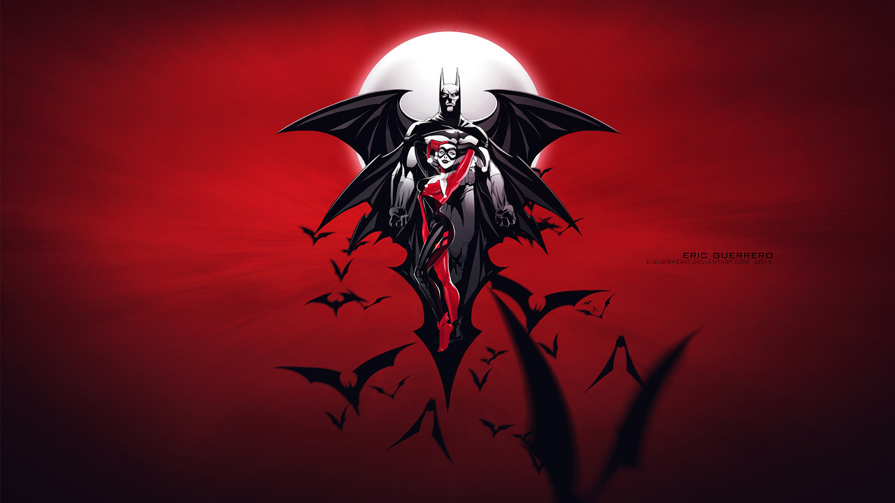 Batman Harley Wallpaper Red By E Guerrero