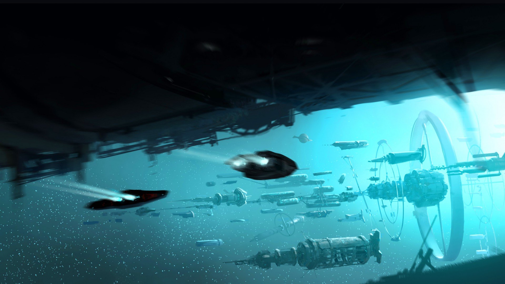 game space simulator sci fi black background control panel