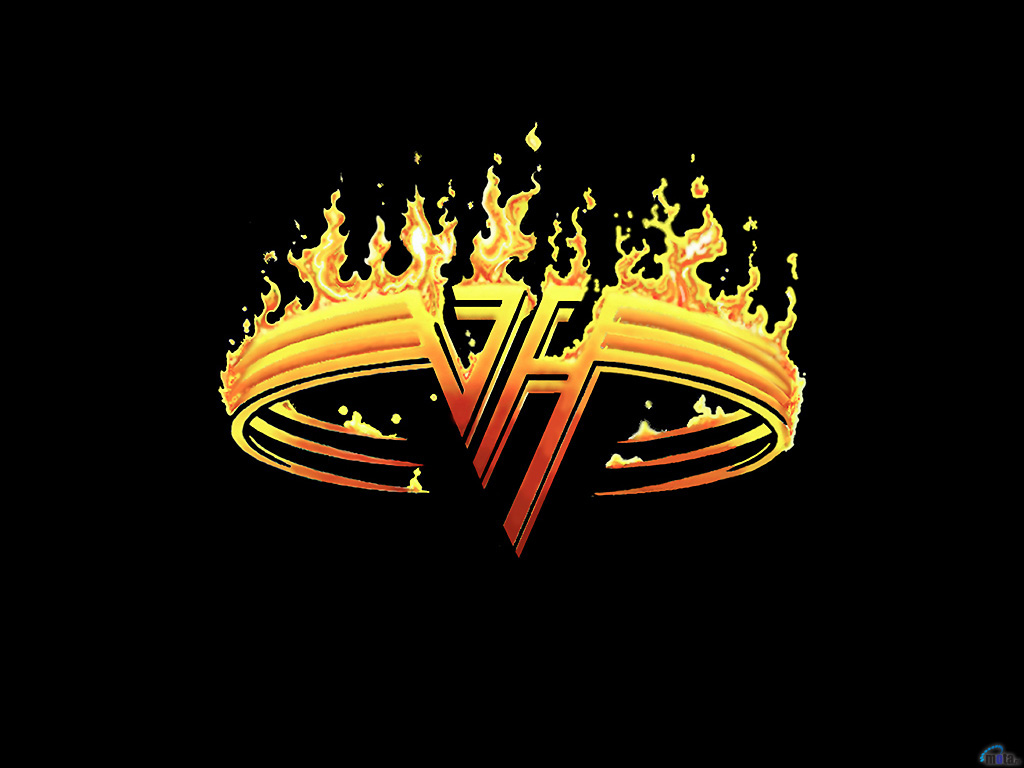 Wallpaper Black Fire Van Halen Hard Rock Group