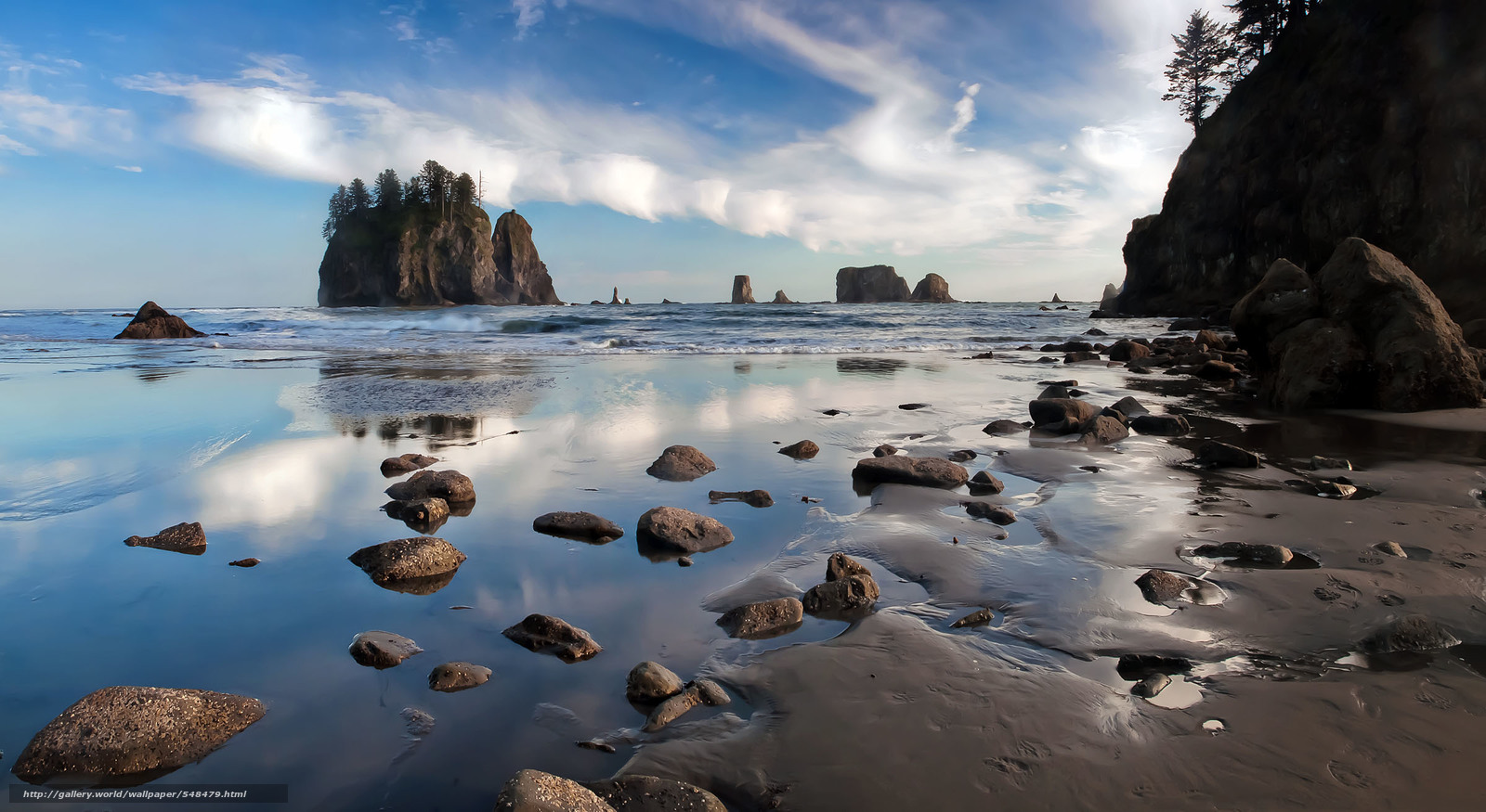 Download wallpaper Oregon Coast Rocks stones landscape free desktop