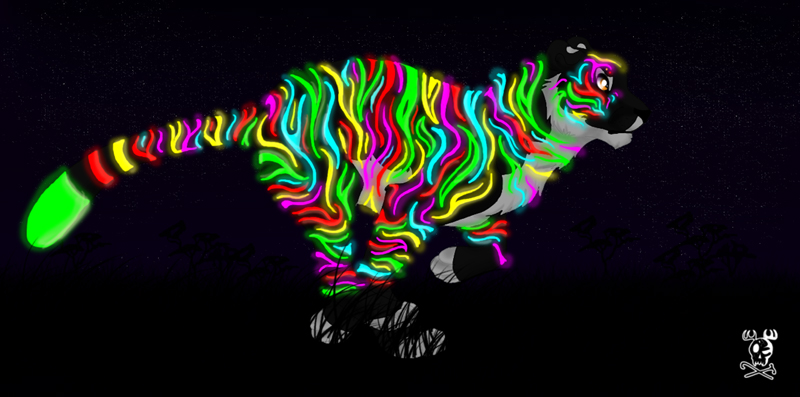 Cool Neon Tiger Background By Dodgermd