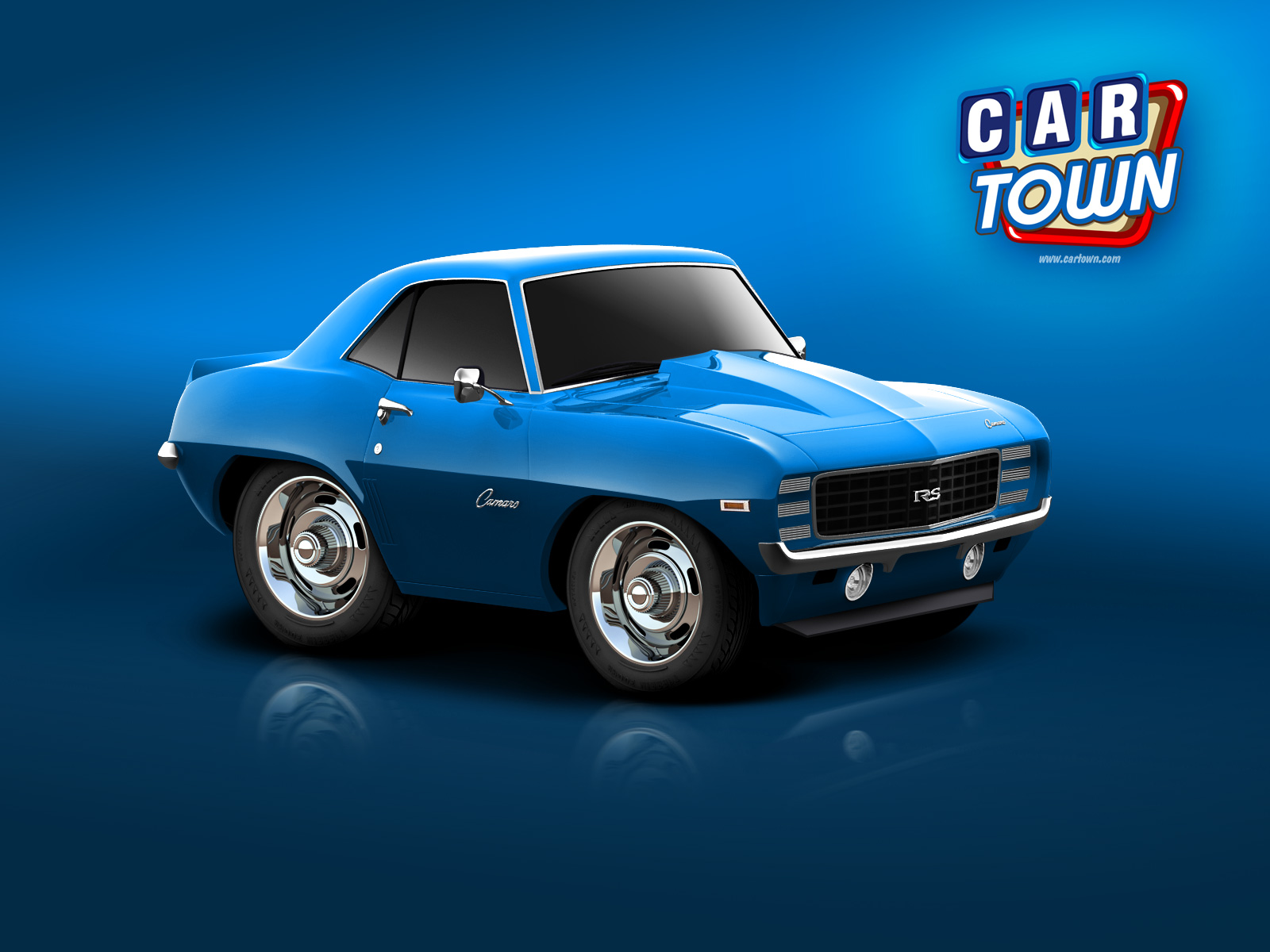 Blue Car Town Camaro Puter Wallpaper Desktop Background