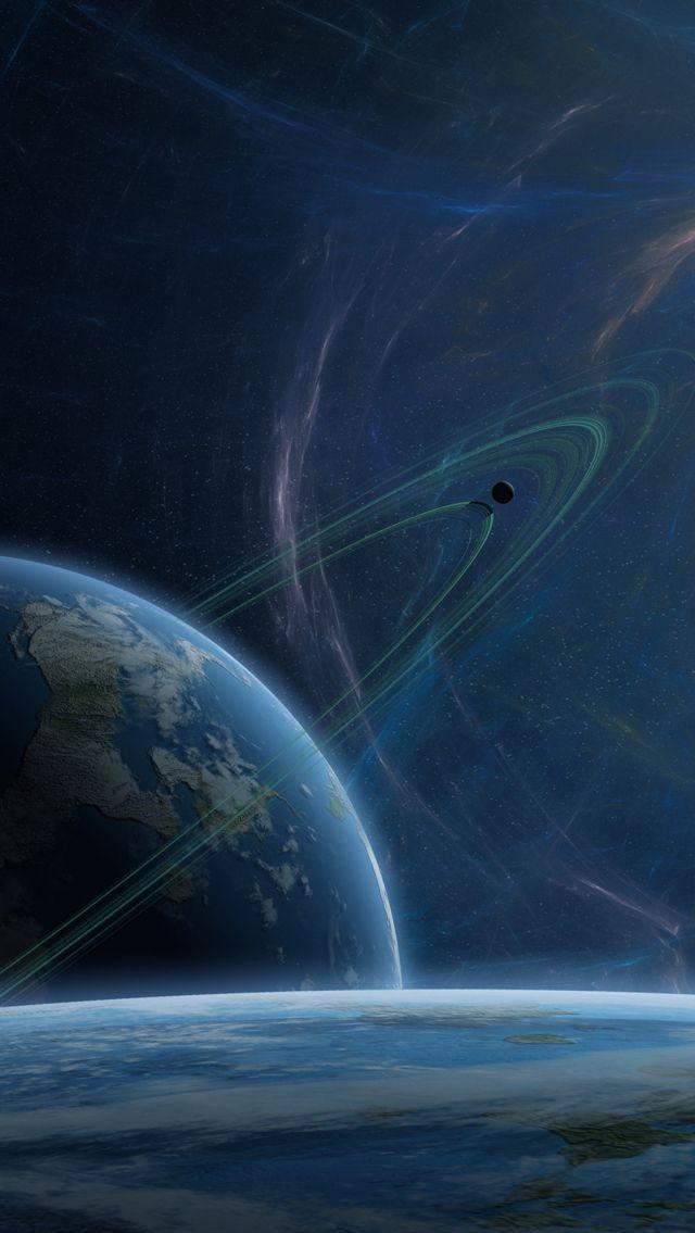 Fantasy Blue Space iPhone 5s Wallpaper
