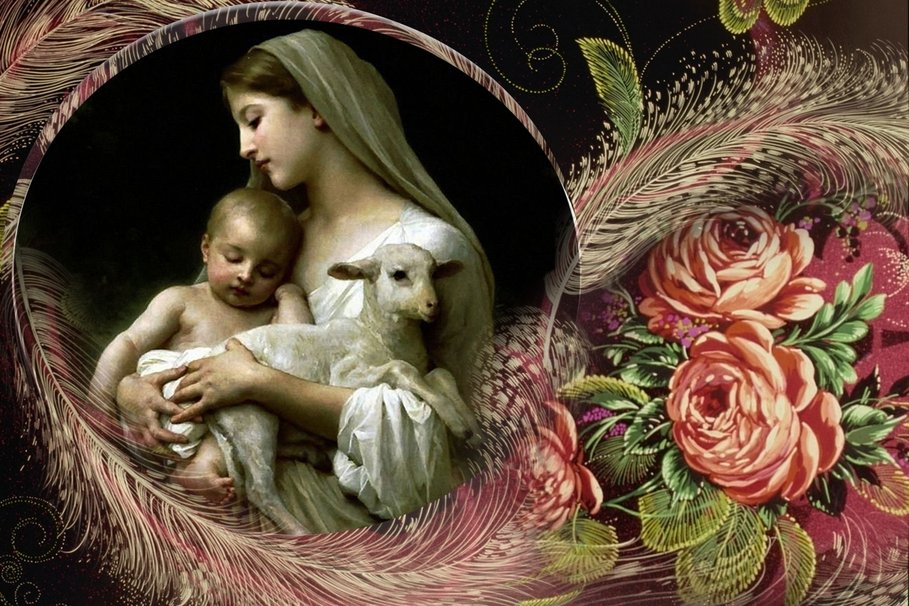 Blessed Virgin Mary With The Child Jesus Wallpaper