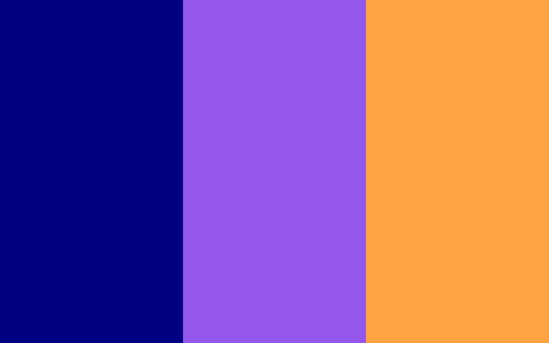Navy Blue Navy Purple and Neon Carrot solid three color background