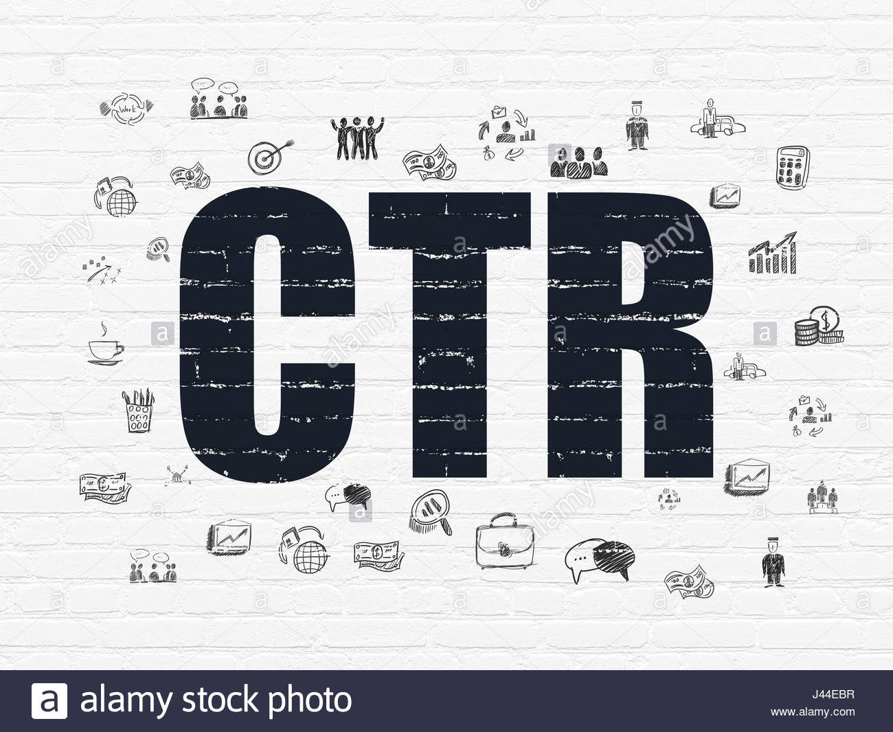 Finance Concept Ctr On Wall Background Stock Photo