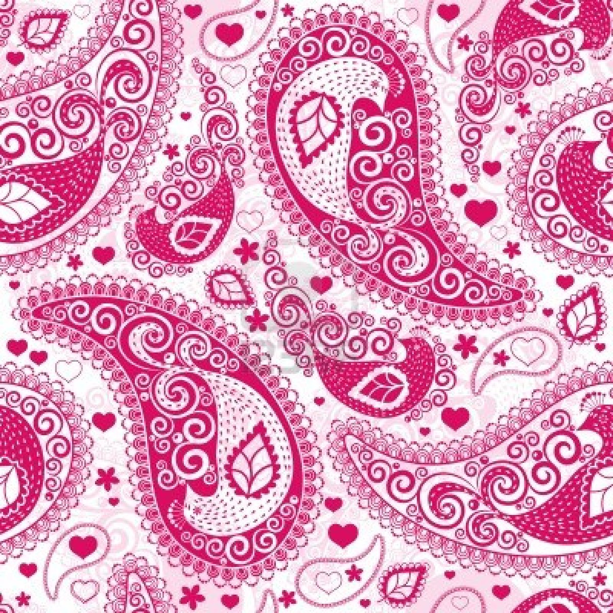 Pink Paisley Wallpaper Pattern Invitation