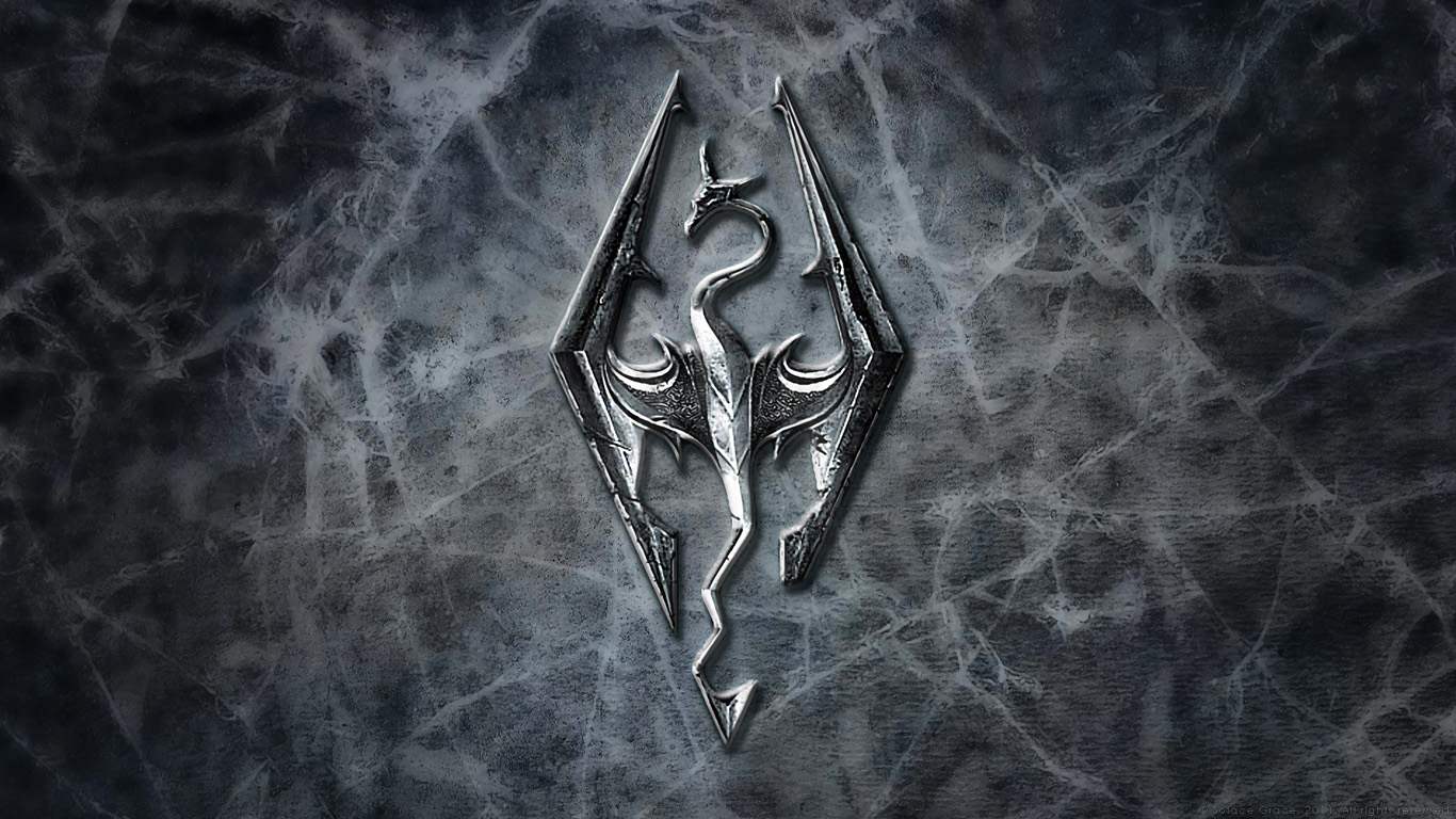 Skyrim Dragon Logo Elder Scrolls V HD With Resolutions