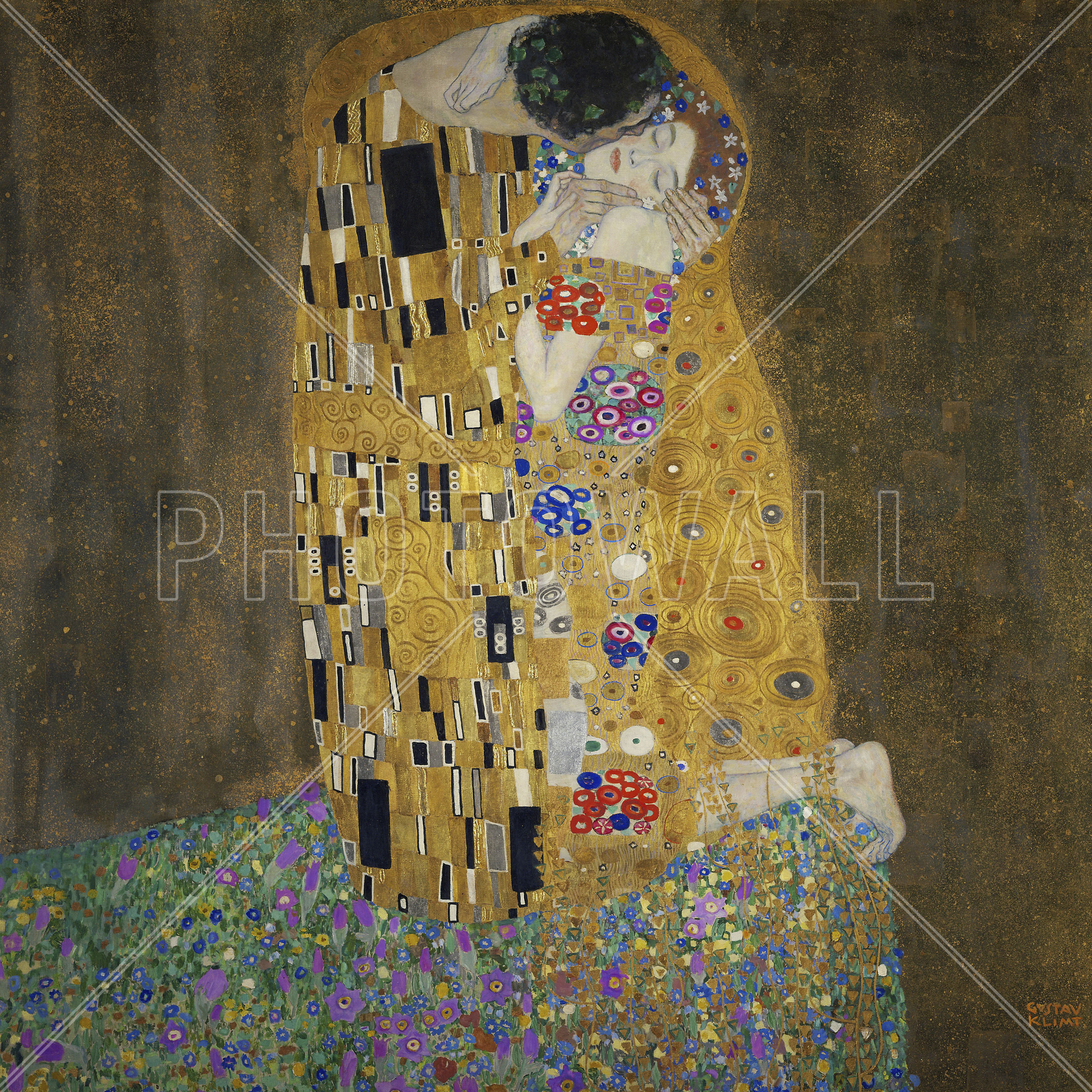 The Kiss Gustav Klimt Wallpaper Imgarcade