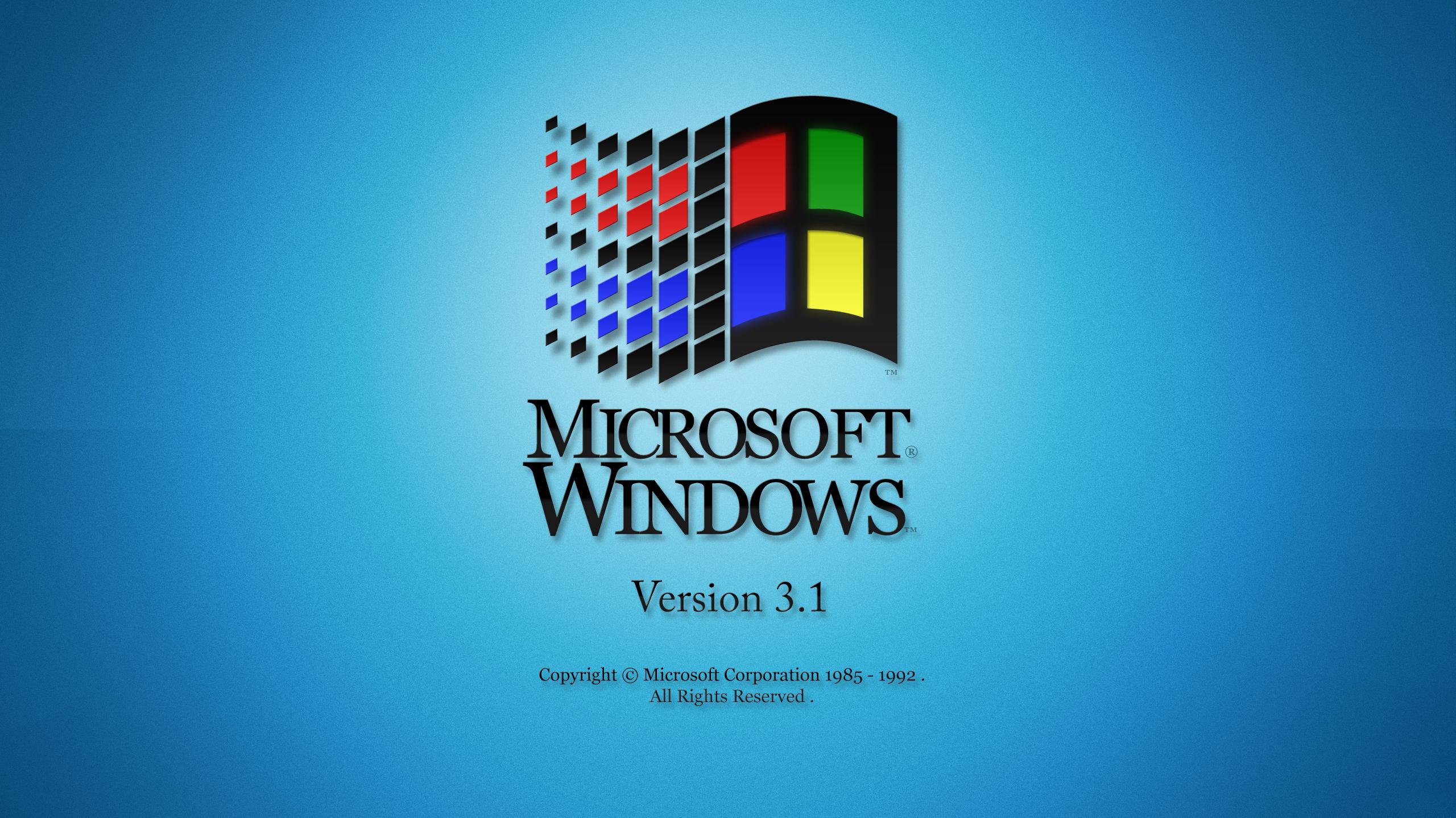 Wallpaper Blue Microsoft Windows Retro Operating