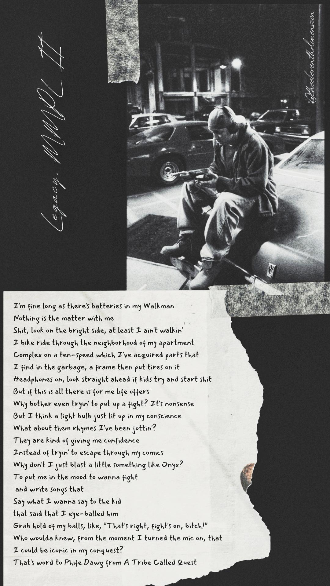 Eminem Legacy Mmlp Ii Lyric Wallpaper 1920px R HiphopImage