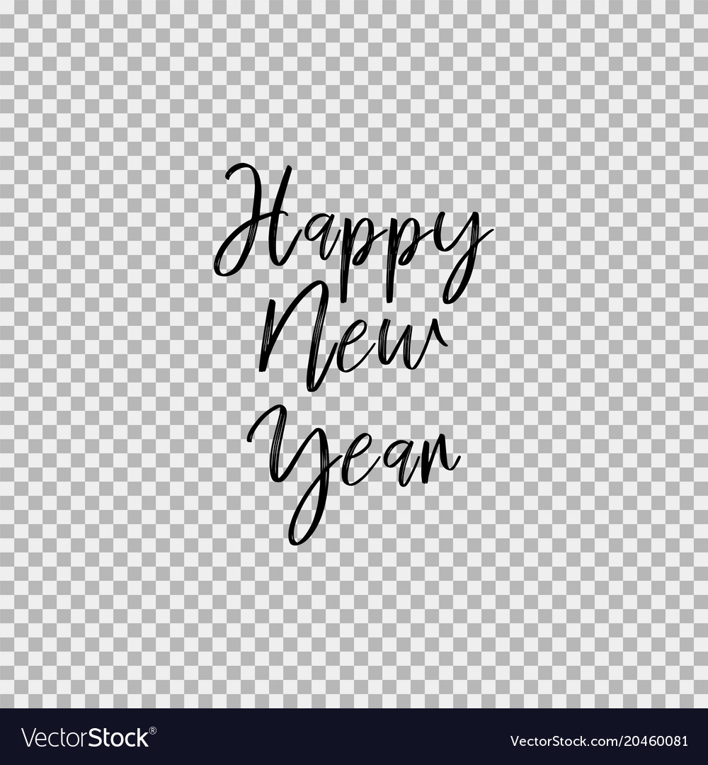 Happy New Year Transparent Background Royalty Vector