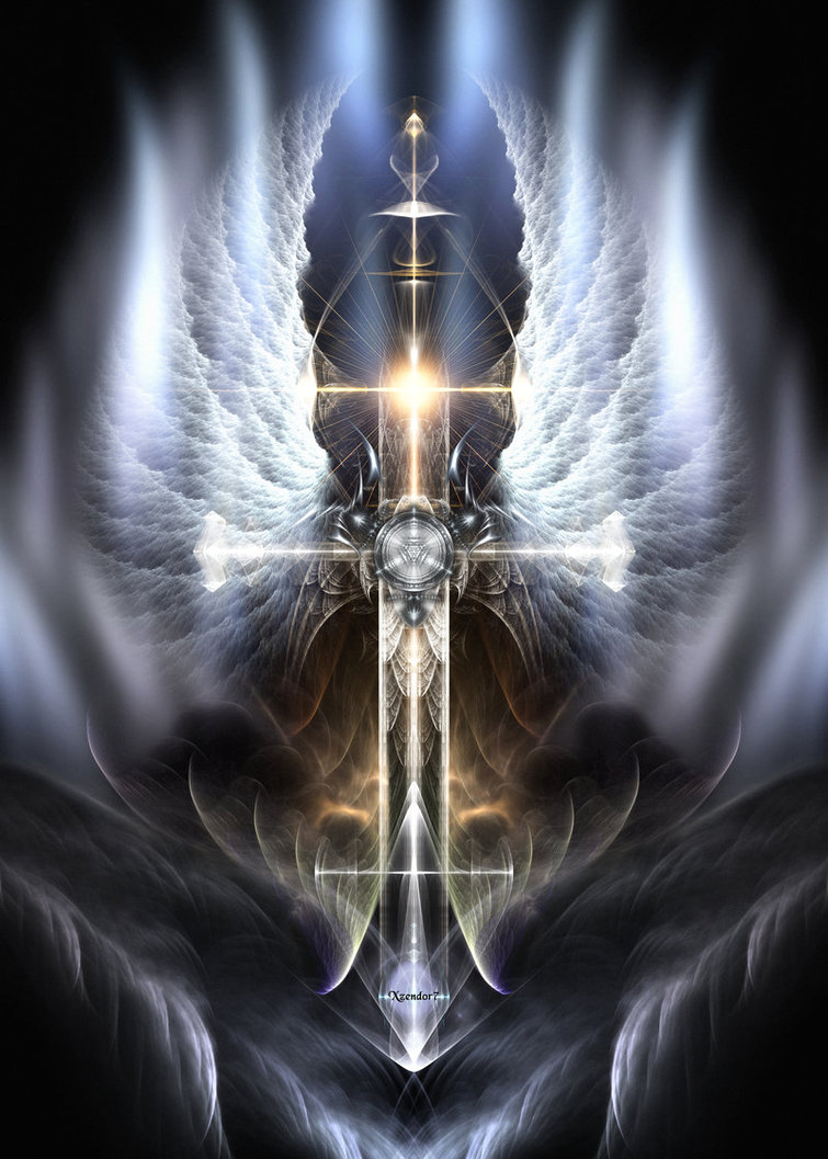 Heavenly Angel Wings Cross by xzendor7