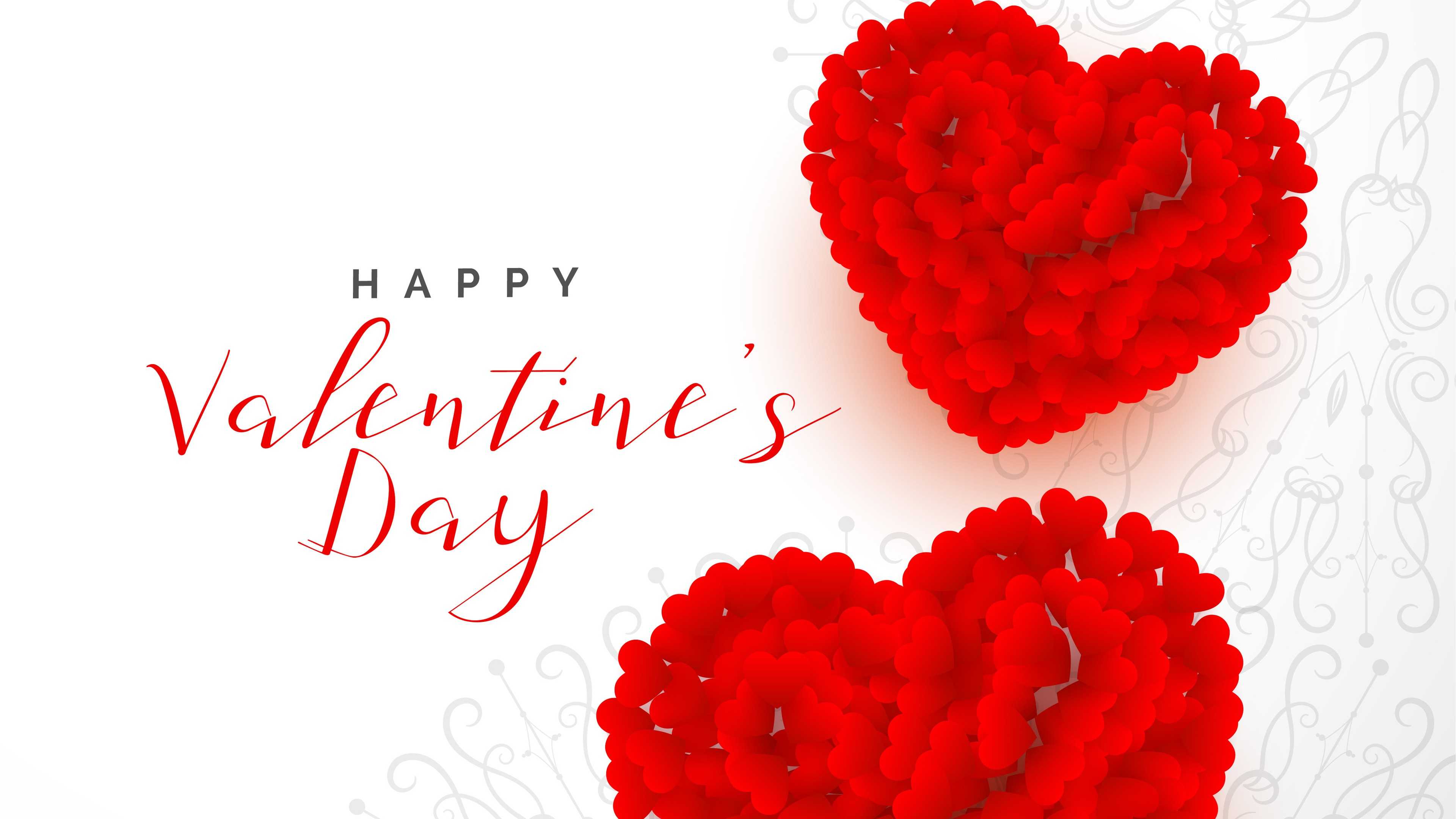 Happy Valentine's Day with 3D Hearts