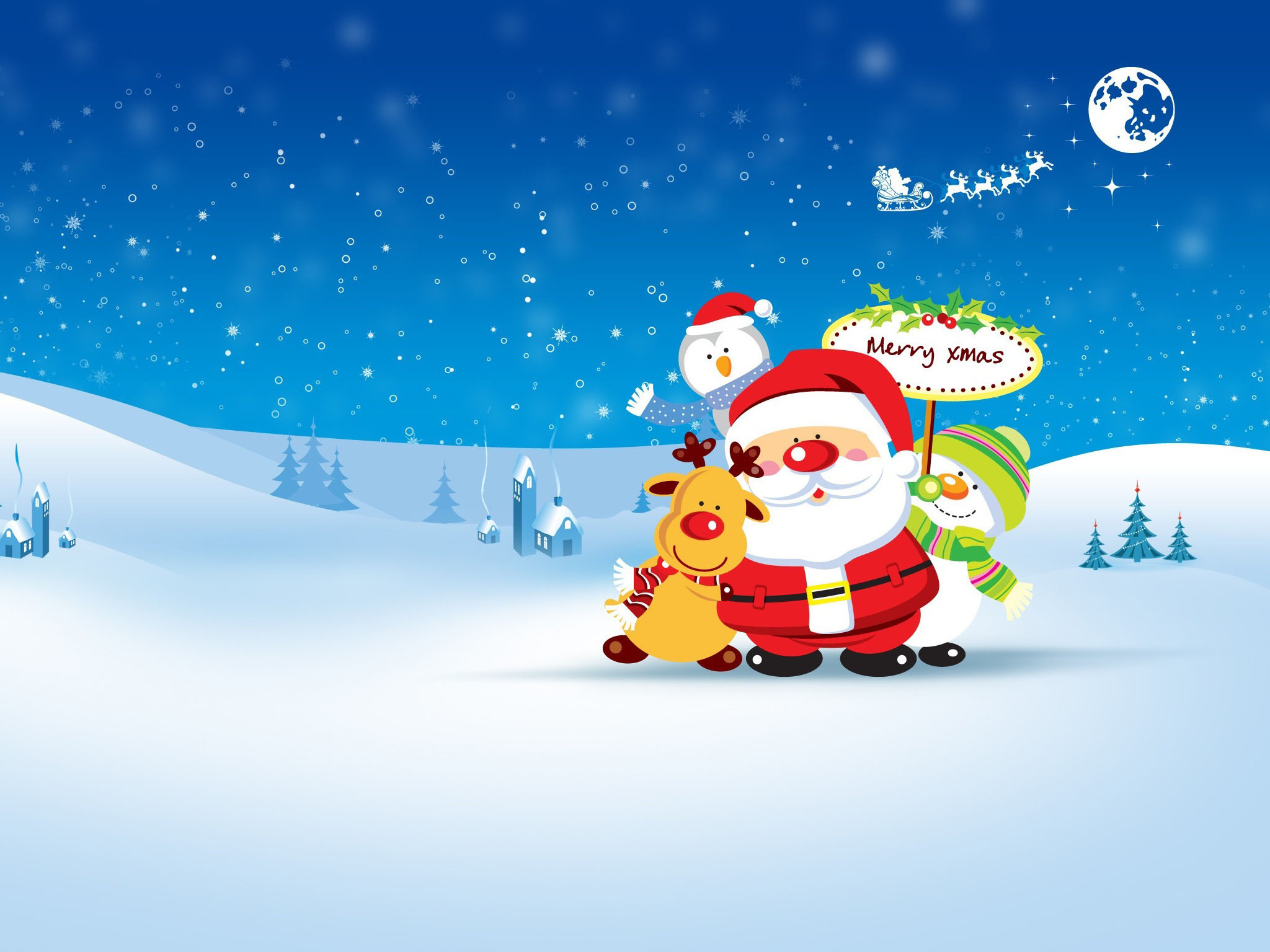 Laptop Wallpaper And Mobile Phone Device Merry Christmas
