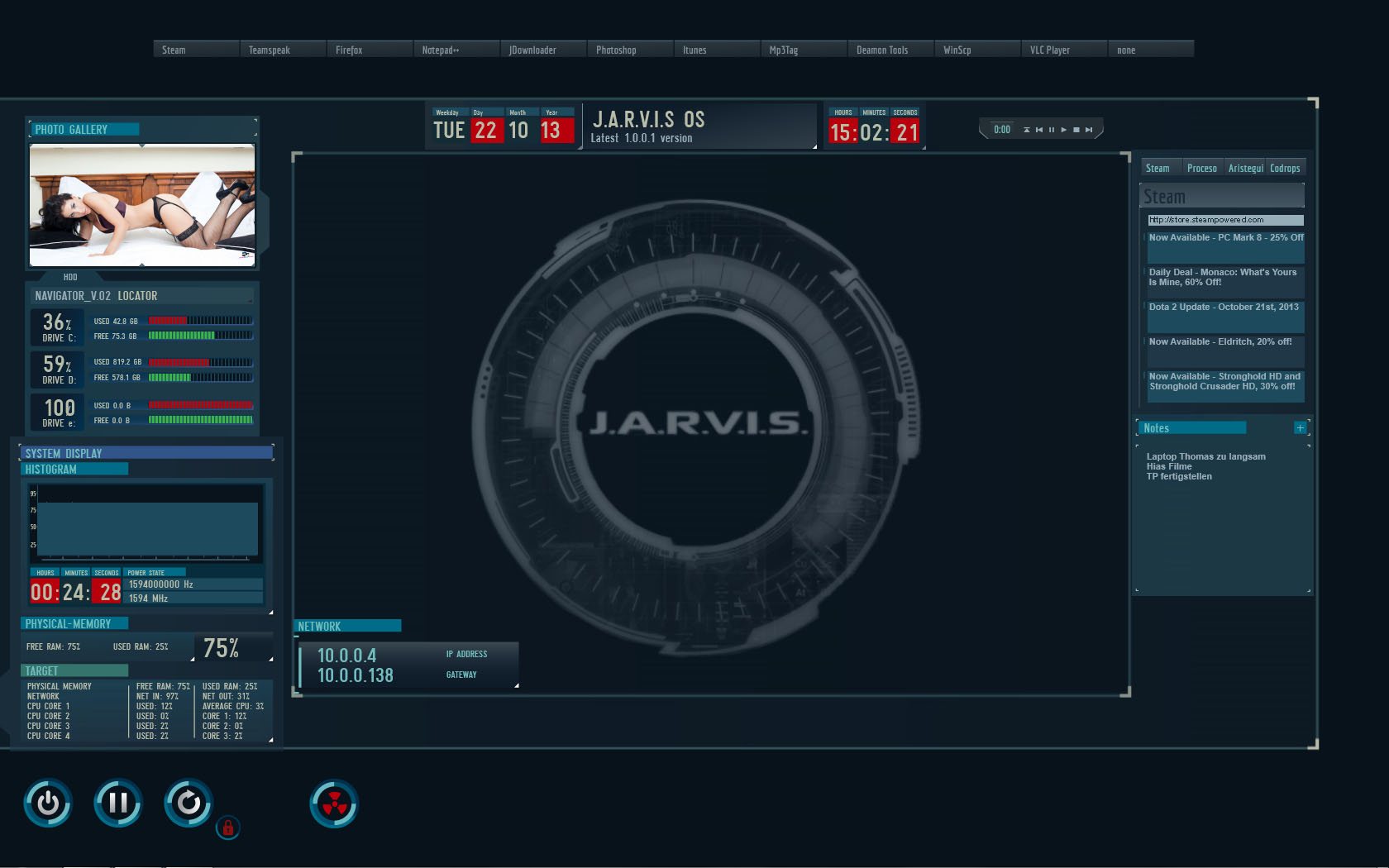 Displaying Image For Jarvis Animated Wallpaper