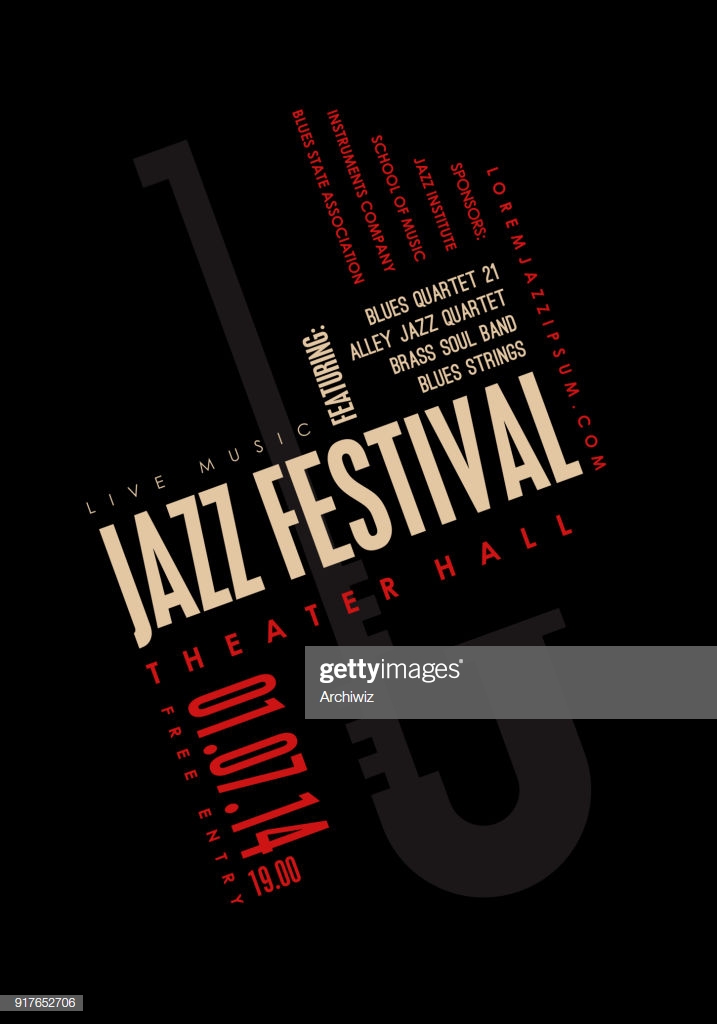 Jazz Music Poster Background Template High Res Vector Graphic