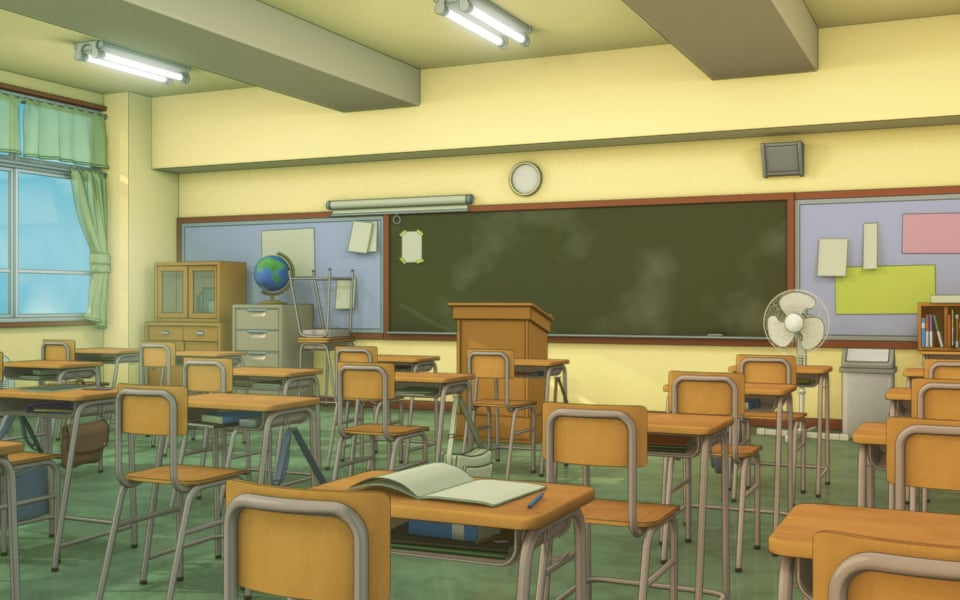 Anime Classroom Background Classroom vn background by