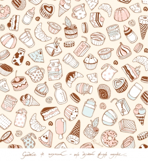 Background Candy Chocolate Cupcake Cute Drawing Food Ice Cream
